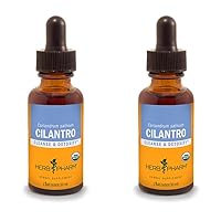 Herb Pharm Certified Organic Cilantro Extract for Cleansing and Detoxification Support - 1 Ounce (Pack of 2)