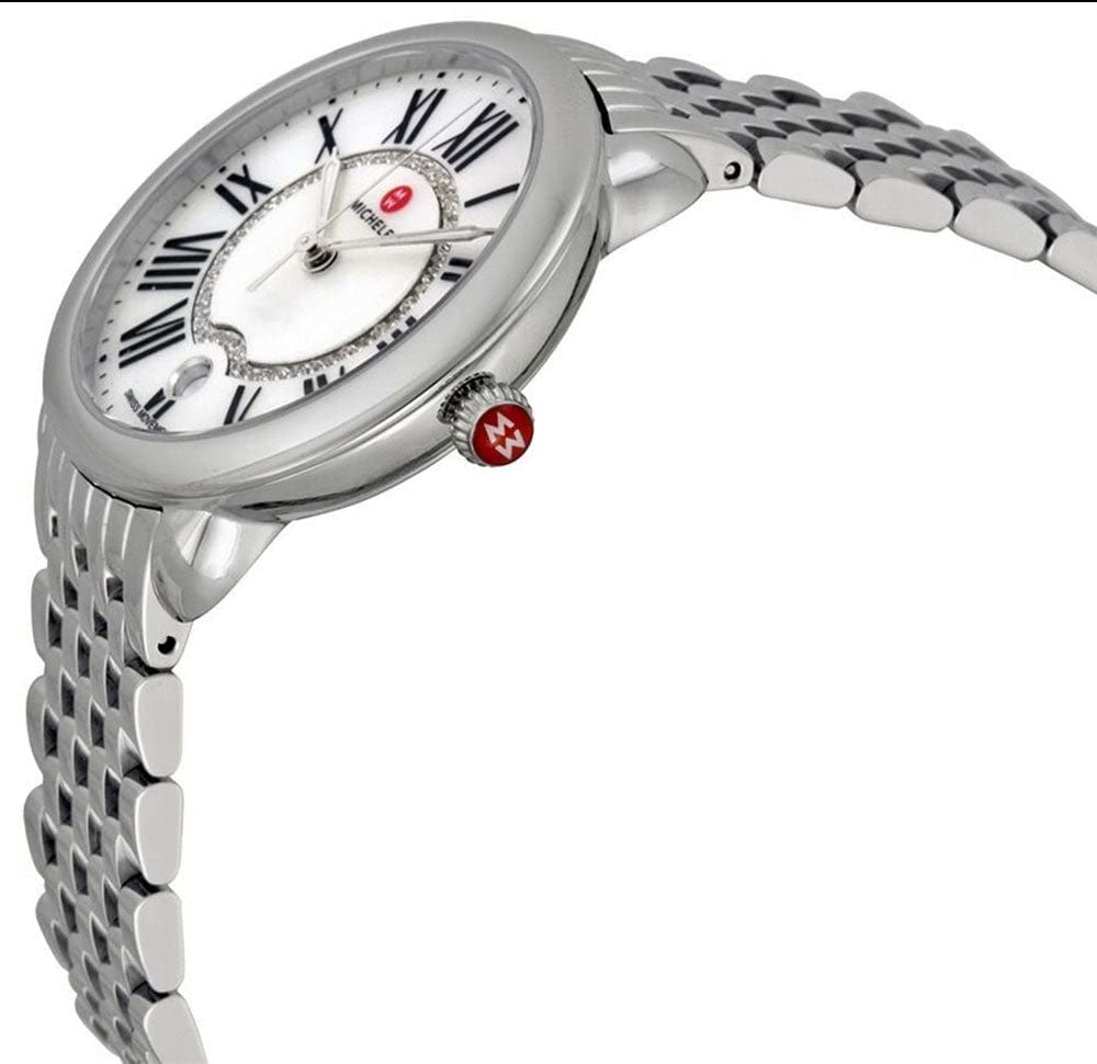 MICHELE Women's MWW21B000009 Serein 16 Analog Display Swiss Quartz Silver Watch