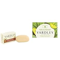 YARDLEY LONDON Cocoa Butter & Aloe Avocado Soap Bars Bundle with Shea Butter, Vitamin E, 4.0oz Bath Bars, 2 Soap Bars