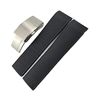 Silicone Fluorous Rubber Watchband 19mm 20mm 21mm for Longines hydroconquest L3 Conquest Sports Diving Watch Strap
