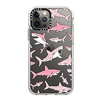 CASETiFY Impact Case for iPhone 12/12 Pro - Pink Sharks - Clear Frost
