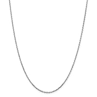 JewelryWeb 14ct Sparkle-Cut Cable Chain Necklace in Yellow Gold Rose Gold White Gold Choice of Lengths 41 46 51 61 56 76 36 66 and Variety of mm Options