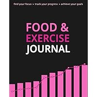 Motivational Daily Food and Exercise Journal: 12 Week Fitness and Food Journal for Women