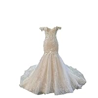 Mermaid Wedding Dress Illusion Back Amanda Novias, 2-16