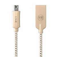 IINE New3DSLL New3DS 3DSLL 3DS version Aluminum alloy charging cable 78 inch (gold)