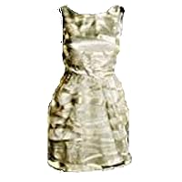 New Ivory & Gold Overlay Shimmer Dress SZ 17 New