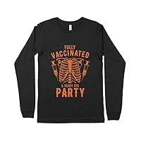 Vaccinated & Ready for Party Unisex Jersey Long Sleeve T-Shirt Black, White