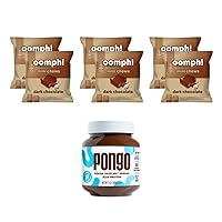 Oomph! Pongo Cocoa Hazelnut Protein Spread 13oz and Low Sugar 6-pack Mini Chocolate Candy Chews Keto-Friendly Vegan Healthy Gluten Free, Treat for Kids and Adults
