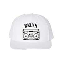 BKLYN/Snapback/Brooklyn Hat/90's Apparel/Boombox/Black Text