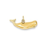 14k Yellow Gold Sperm Whale Charm