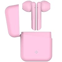 ZeBuds Lite Écouteurs sans fil TWS avec boîtier de Charge, Bluetooth 5.0, Appel et Musique Stéréo, Portée de 10m, Réduction du Bruit de Fond, Résistance à l'eau IPX4, Design Suisse - Pink