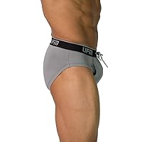 UFM Men’s Polyester Brief w/ Patented Adj. Support Pouch Underwear for Men