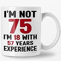 75th Birthday Coffee Mug - 75th Birthday Gifts for Men and Women - Vintage 1949, Best Gifts for Her, Him, Mom, Dad, Grandma, Grandpa - 75 Year Old Man or Woman, 75th Bday Presents Ideas 11oz Cup