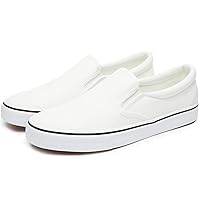 yageyan Mens Slip on Sneakers Loafers Shoes Black Shoes White Casual Fashion Shoes