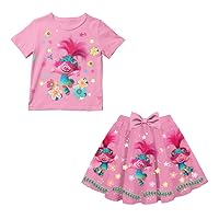 Little Girls Dress Kids Toddler Ruffles Sleeve Soft Movie Character Casual Dress 2-6 Years