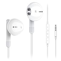 Wired Earbuds with Microphone, Wired Earphones in Ear Headphones HiFi Stereo, Powerful Bass and Crystal Clear Audio, Compatible with iPhone, iPad, Android, Computer Most with 3.5mm Jack