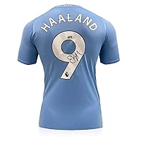 Erling Haaland Signed Manchester City 2023-24 Soccer Jersey Blue