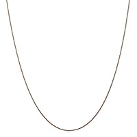 14k Sparkle Cut Rose Gold 1.00mm Spiga Chain Necklace Jewelry for Women - Length Options: 22 30