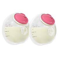 Wearable Breast Pump Milk Collector Cup S2, E-Rosy Breast Pump Parts, Original Phanpy Breast Pump Replacement Accessories, 24 mm Flange and 20mm Insert Included, 12 oz / 360 ml, 2 Piece