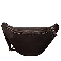 GMOIUJ Leather Men Chest Sling Bag Design Casual Travel Phone Pouch Fanny Waist Belt Bag