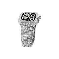 Bling Diamond Watch Strap，For Apple Watch Band 44/45mm，Metal Watch Belt For iWatch Series Ultra 8 SE 7 6 5 4 Bracelet