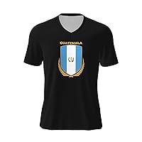 Guatemala Flag T-Shirts Mens Casual T-Shirts V-Neck Short Sleeve Top