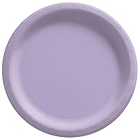 Lavender Round Paper Plates - 10