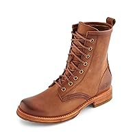 Frye Veronica Women’s Combat Boots Crafted from Hand-Burnished Vintage Italian Leather with Goodyear Welt Construction and Leather Lining – 6 ¾” Shaft Height …