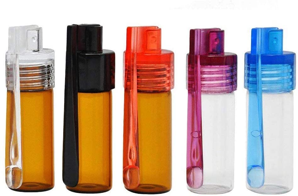 5 Pack Portable Storage Bottle with Spoon with Micro Funnel for Outdoor Camping Travel