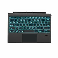 Surface Pro 7 Wireless Bluetooth Keyboard with Touchpad 7 Color Backlit Rechargeable Battery Detachable Keyboard for Microsoft Surface Pro 4/5/6/7/7+