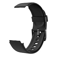 iConnect Soft, Silicone Sport Watch Band Compatible with Timex Active+ - Black