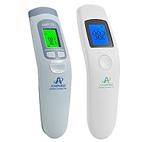 Amplim Bundle of Hospital Medical Grade No Touch Non Contact Digital Infrared Temporal Forehead Thermometer for Adult/Baby/Kid/Toddler/Infant/Nurse