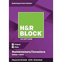 H&R Block Deluxe + State 2018 Homeowners/Investors Tax Software, Traditional Disc (Original Version)