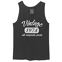 0267. Cool Funny 50th Birthday Gift Vintage Since 1974 Years Old Men's Tank Top