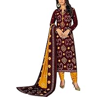 Sewn Women's Wear Cotton Printed Punjabi Patiyala Suits Indian Ethnic Wear Churidar Salwar Kameez Dress