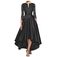 Tea Length Mother of The Bride Dresses with Sleeves for Wedding Plus Size Mother of Groom Dress Formal Gown