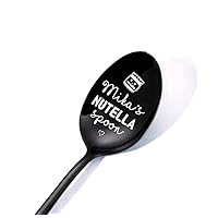 Engraved nutella peanut butter spoons Customized ice cream shovel Personalized stainless steel coffee tea silverware Christmas gifts for dad mom Best silver black gold colored cutlery with custom name