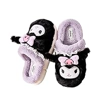 Kwaii Slippers Cute Furry Slides - Cartoon Womens Four Seasons Home Cotton Slippers Mute Cottons Slides Indoor House Home Shoes For Women