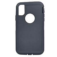 Replacement Rubber Outer Skin Shell Compatible with Otterbox Defender Series Case iPhone XR[Black]