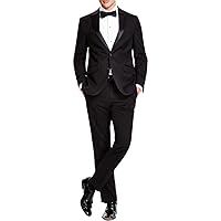 Kenneth Cole REACTION Men's Performance Fabric Tuxedo, Formal Suit for Black Tie