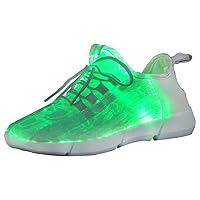 LED Shoes Women's LED Shoes LED Sneakers Valentine's Day Gift and Prom Cosplay Sneakers (US7/EU37/UK4.5-5 forWomen) White