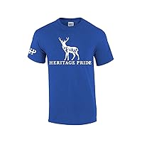 Heritage Pride Deer Mountain Forest Scenic Collection Men's Short Sleeve T-Shirt Graphic Tee