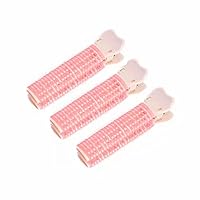 3PCS Natural Fluffy Hair Clip, Lazy DIY Styling Curling Tools, Hair Roots Self-Grip Hair Clips (Pink)