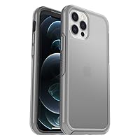 OtterBox iPhone 12 & iPhone 12 Pro Symmetry Series Case - MOON WALKER (FROST WHITE/SILVER MET/MOONWALKER GRAPHIC), ultra-sleek, wireless charging compatible, raised edges protect camera & screen