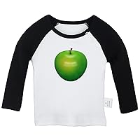 Fruit Apple Cute Novelty T Shirt, Infant Baby T-Shirts, Newborn Long Sleeves Graphic Tee Tops