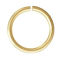 100pcs 12mm (0.47 Inch) Open Jump Ring O Ring Connector (Wire - 1mm/0.04 inch/18 Gauge) 14k Gold Plated for Jewelry Craft Making CF168-12