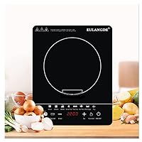 110V 2200W Portable Induction Cooktop 1800 Watts cooktop countertop burner induction burner induction stove Touch Panel Induction Cooker induction cooktop portable (Black-1)