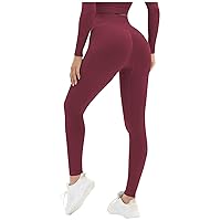 FUPODD Sports leggings, butt push-up trousers, sports leggings, women's booty scrunch leggings, women's high waist opaque seamless sports trousers, tight plain hiking trousers, large sizes, fitness trousers, long size