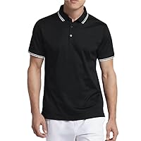 Men's Short Sleeve Regular-Fit Quick-Dry Polo Shirt Athletic T-Shirts Casual Collared Shirt