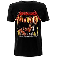 Metallica T Shirt Garage Photo Yellow Band Logo Official Mens Black